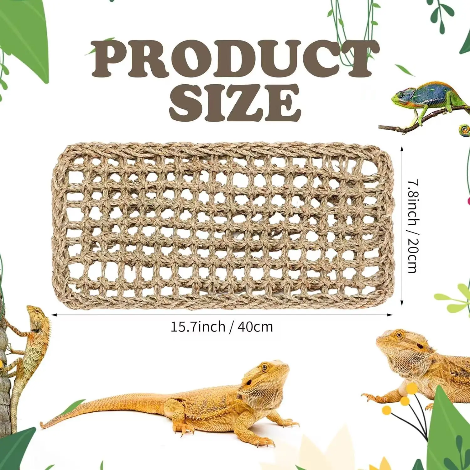 Rede para Répteis de Grama com Balanço para Camaleão Lagarto Gecko - Imagem 6