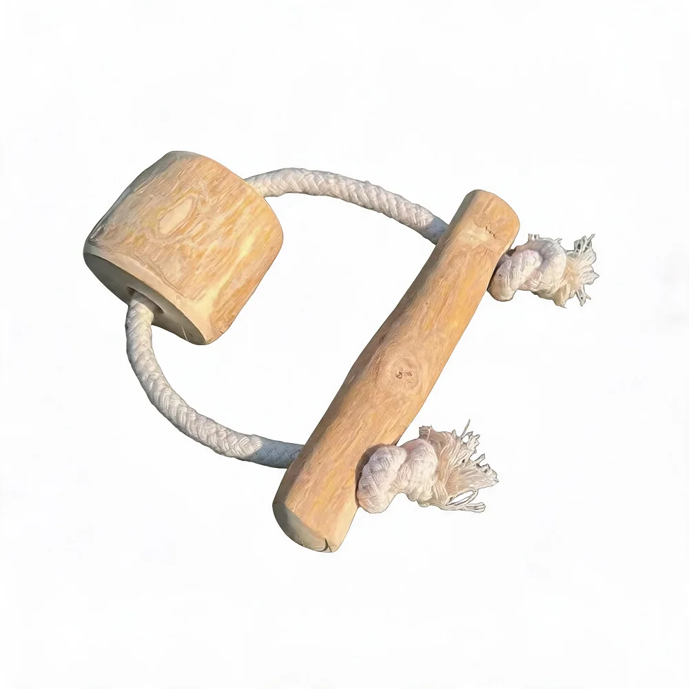brinquedo de mascar para cães de madeira de café