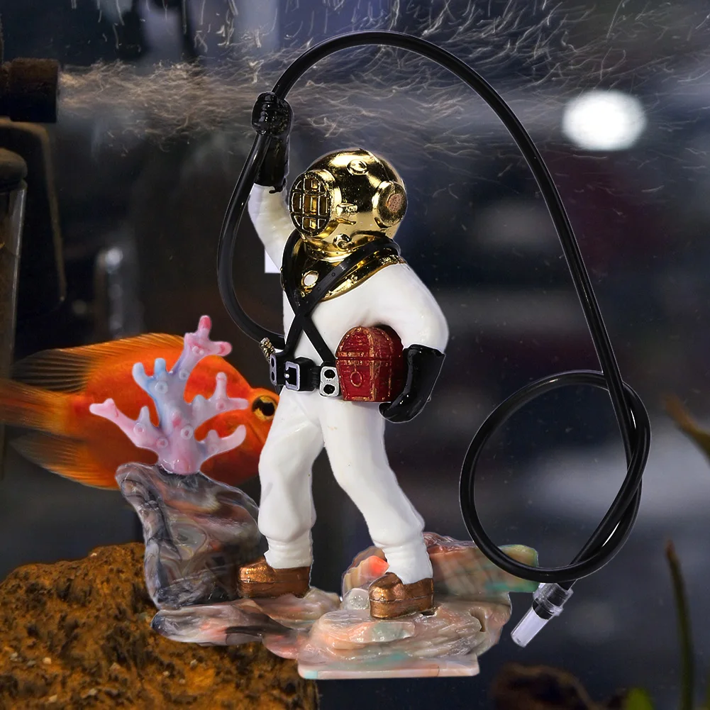 Decoração de Aquário com Mergulhador Pneumático 11 cm para Oxigenação - Imagem 5