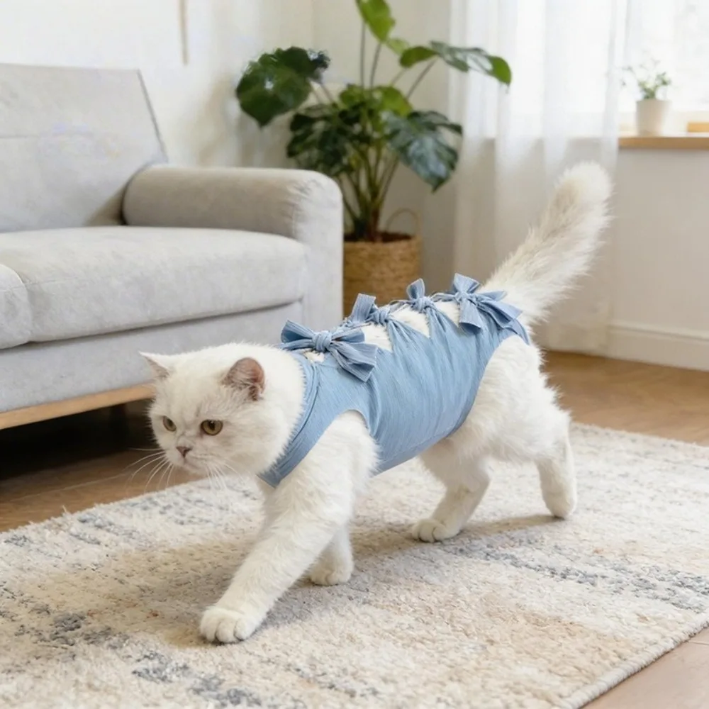 Roupa de Recuperação para Gatos Pós-Cirúrgica com Fecho Ajustável - Imagem 4