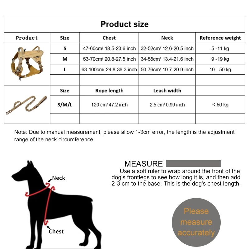 Colete Peitoral Tático para Cães de Nylon 1050D com Patches - Image 2