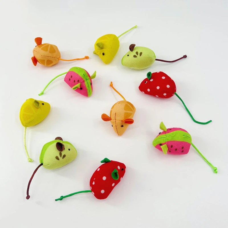 Conjunto 5 Brinquedos Interativos para Gatos em Forma de Frutas - Imagem 3