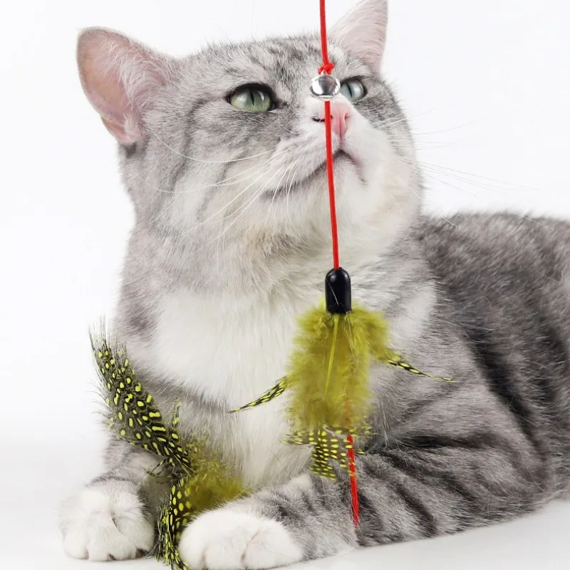 Brinquedo de Pena para Gatos Interativo com Sino - Imagem 3