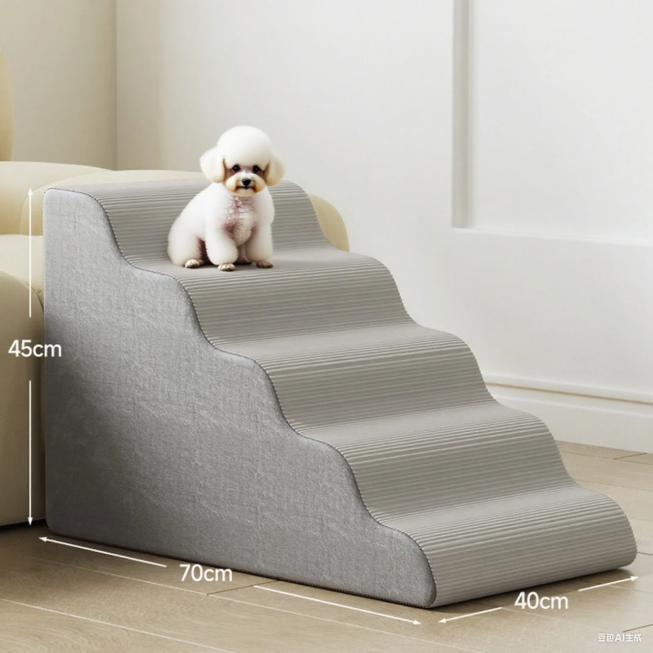 Escada para Cães de 3 Degraus Lavável e Antiderrapante - Imagem 6