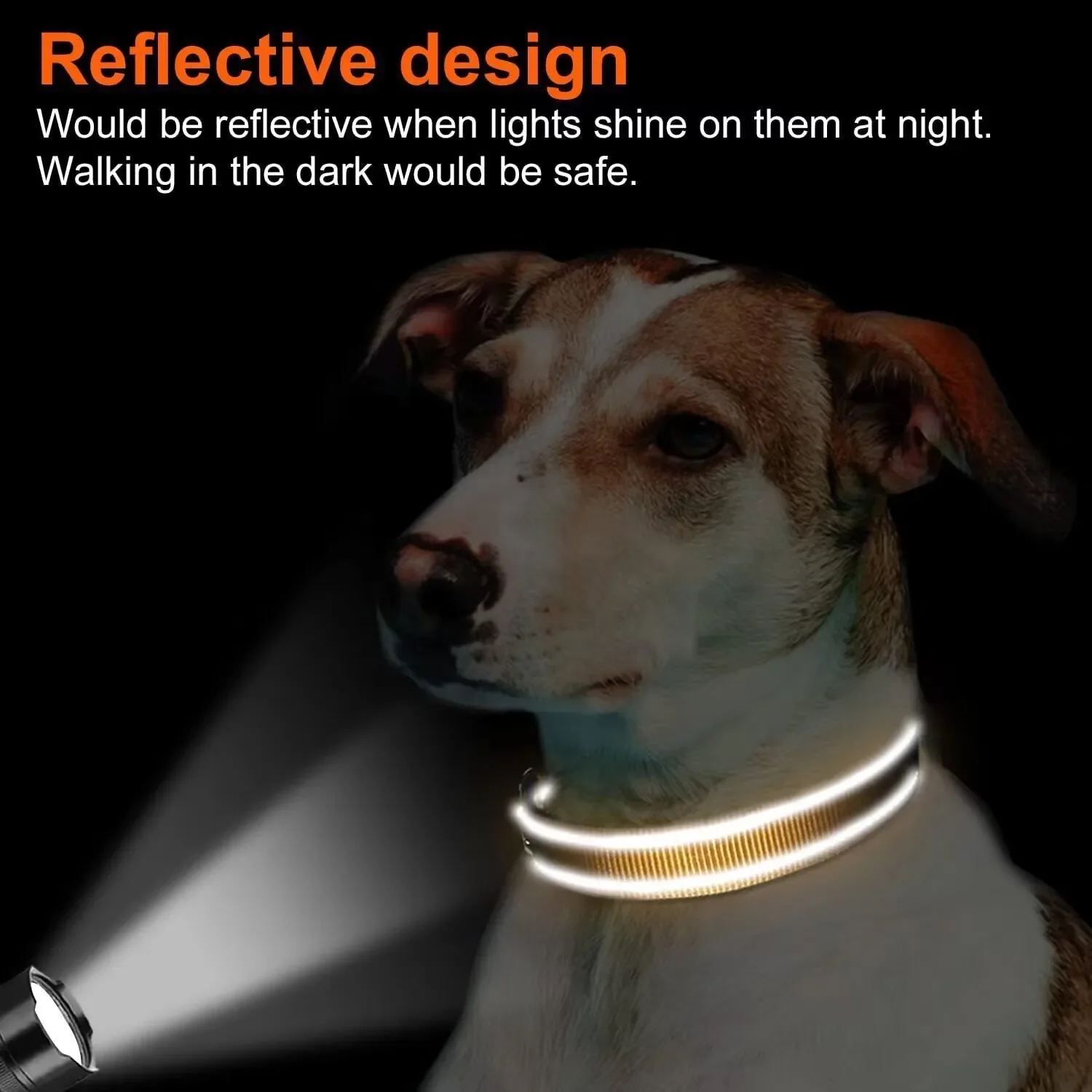 Coleira para Cães de Nylon Ajustável com Acolchoamento Reflexivo - Imagem 3