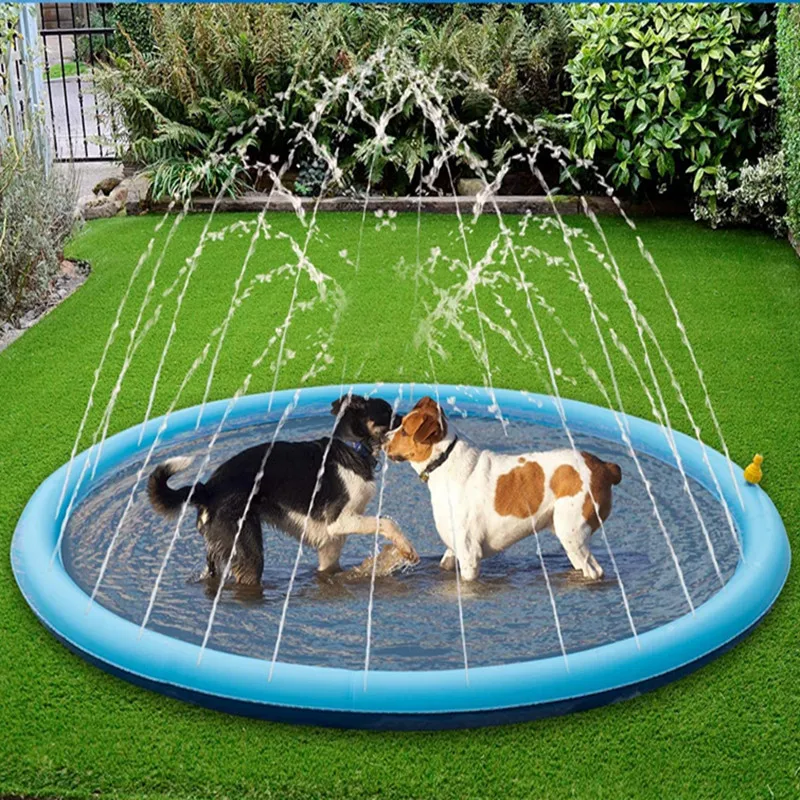tapete aspersor inflável para cães