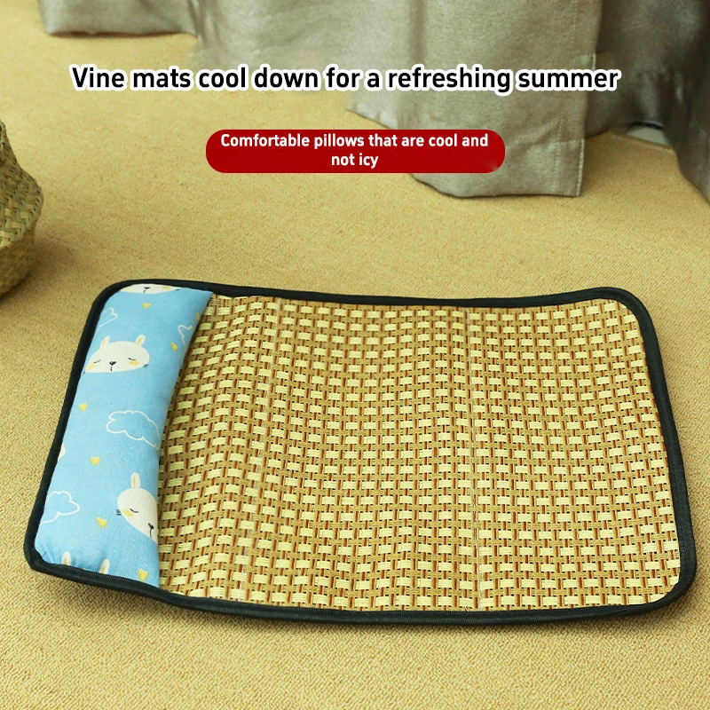 Tapete de Resfriamento para Cães e Gatos de Rattan Confortável - Imagem 4