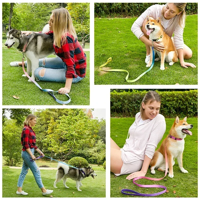 Coleira para Cães e Gatos de Nylon Ajustável para Passeio - Imagem 3