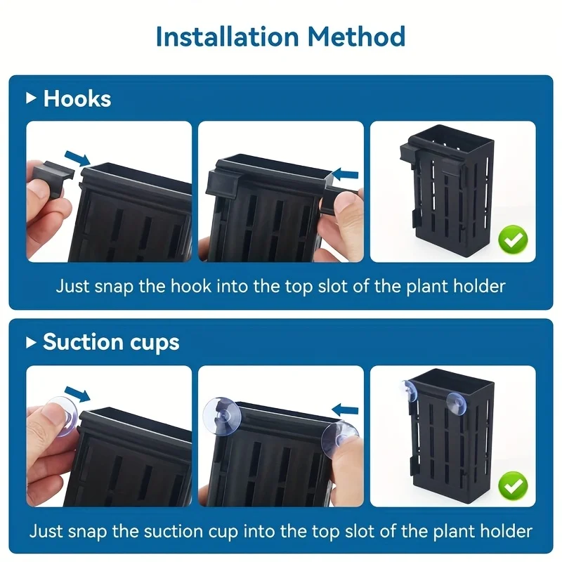 Suporte para Plantas de Aquário em Plástico com Encaixe na Borda - Imagem 6