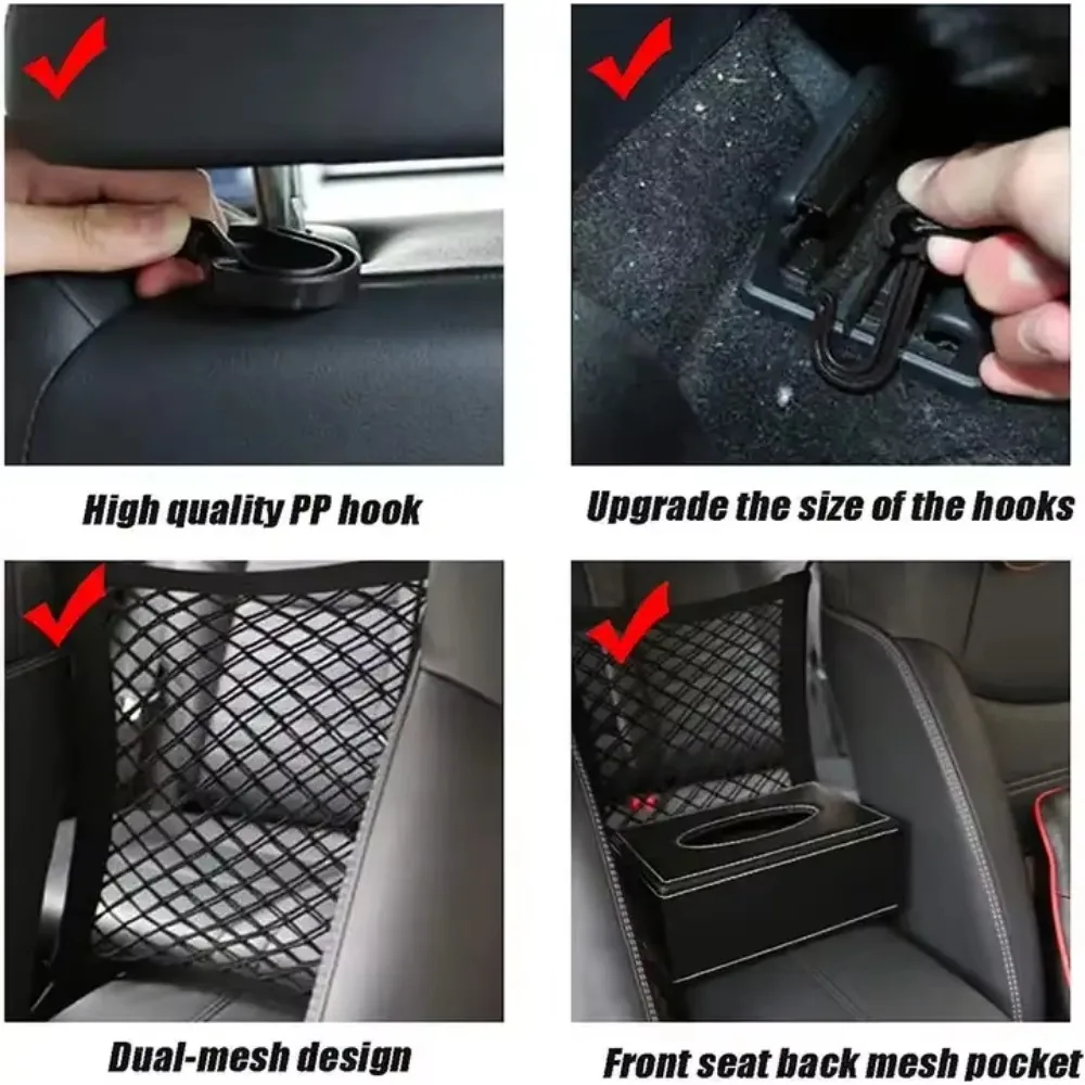 Barreira de Carro para Cães e Gatos com Malha de Segurança e Saco Organizador - Imagem 4