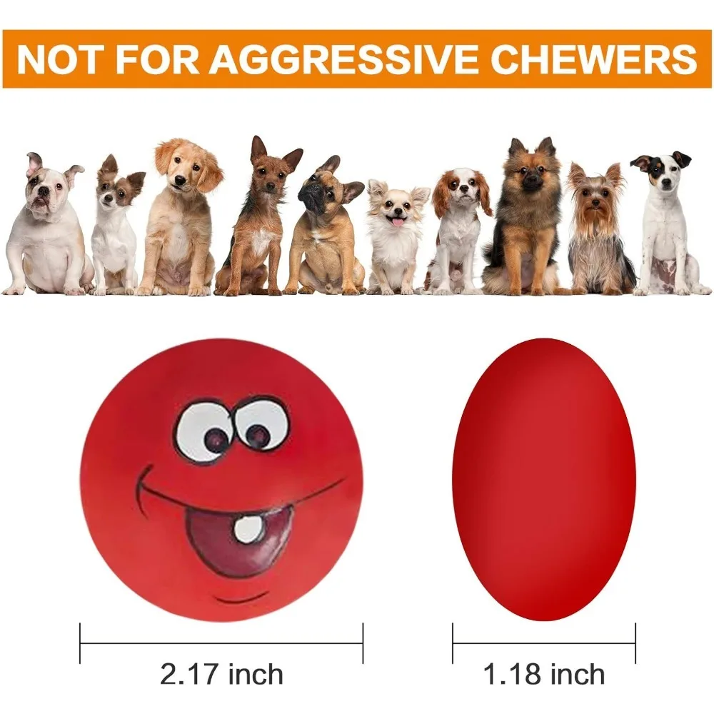 Kit 6 Bolinhas de Látex para Cães Pequenos e Médios com Apito Interno - Imagem 2