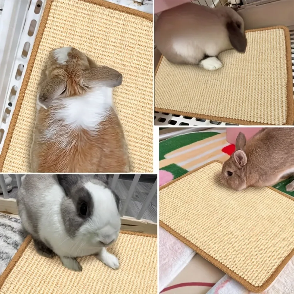 Tapete de Fibra Natural para Coelhos Antiderrapante - Imagem 3