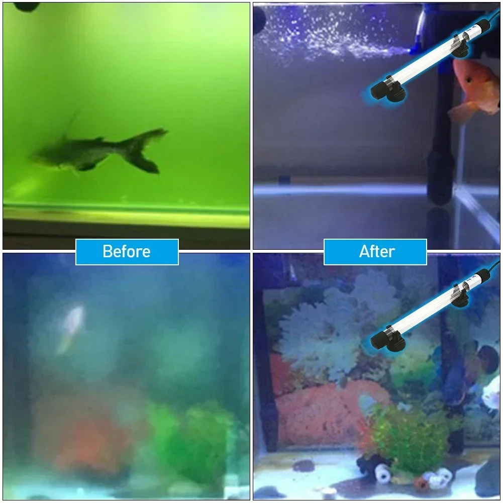 Lâmpada Esterilizadora UV Submersível para Aquário de 5W com Ventosas - Imagem 6
