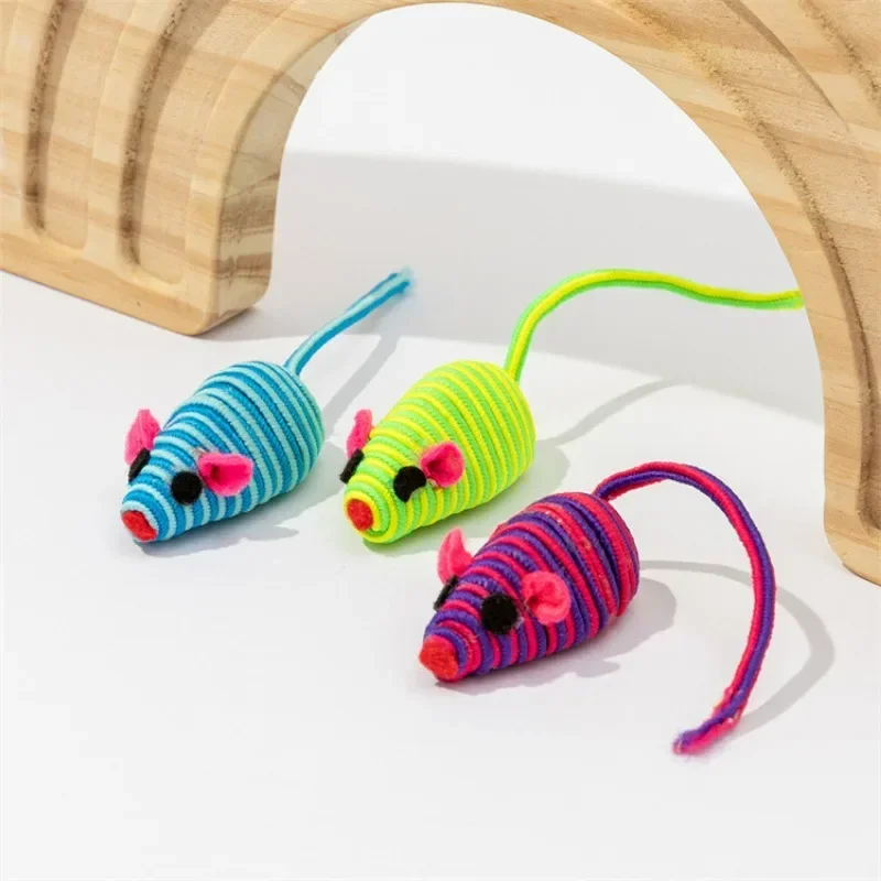 Kit 3 Brinquedos para Gatos Rato de Corda 11 cm para Caçar e Morder - Imagem 5