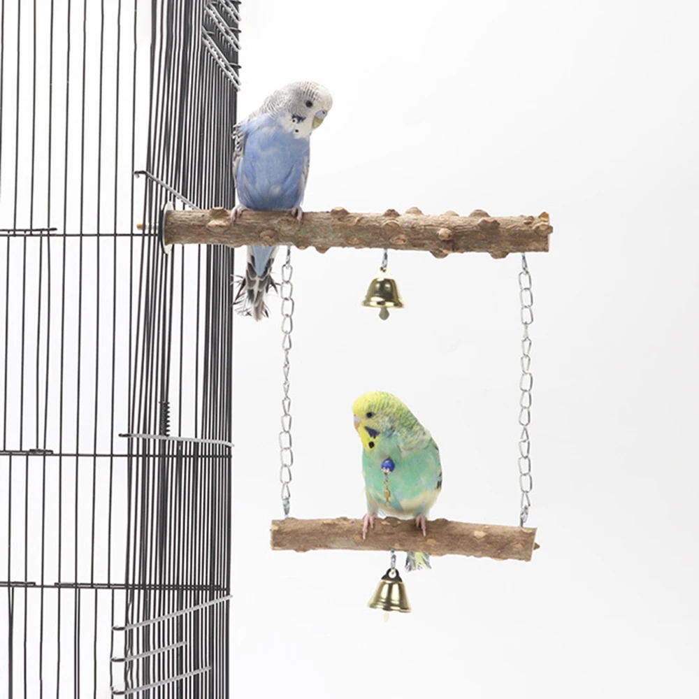 Ponte Suspensa para Pássaros e Hamsters de Madeira com Fixação por Parafuso - Imagem 3