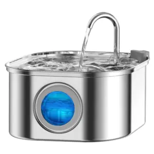 bebedouro automático de aço inoxidável para cães e gatos