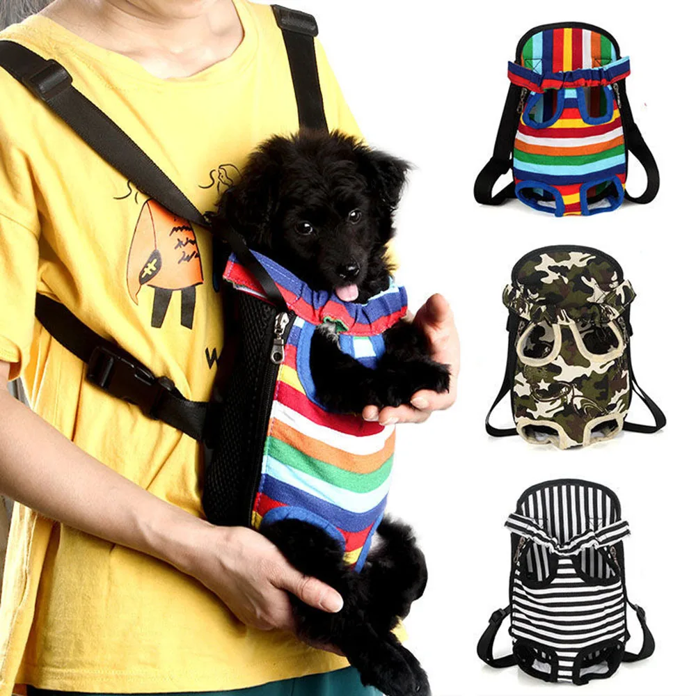 Mochila para Cães Pequenos Pernas Para Fora para Passeio Mãos Livres - Imagem 3