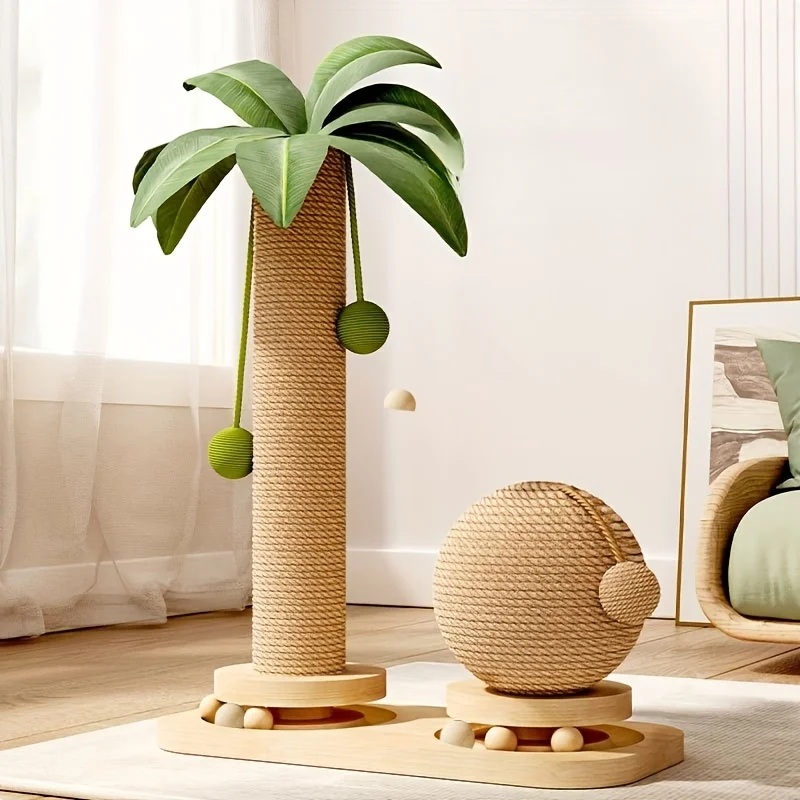 Torre de Arranhar para Gatos de Coqueiro e Sisal com Bola Suspensa - Image 5