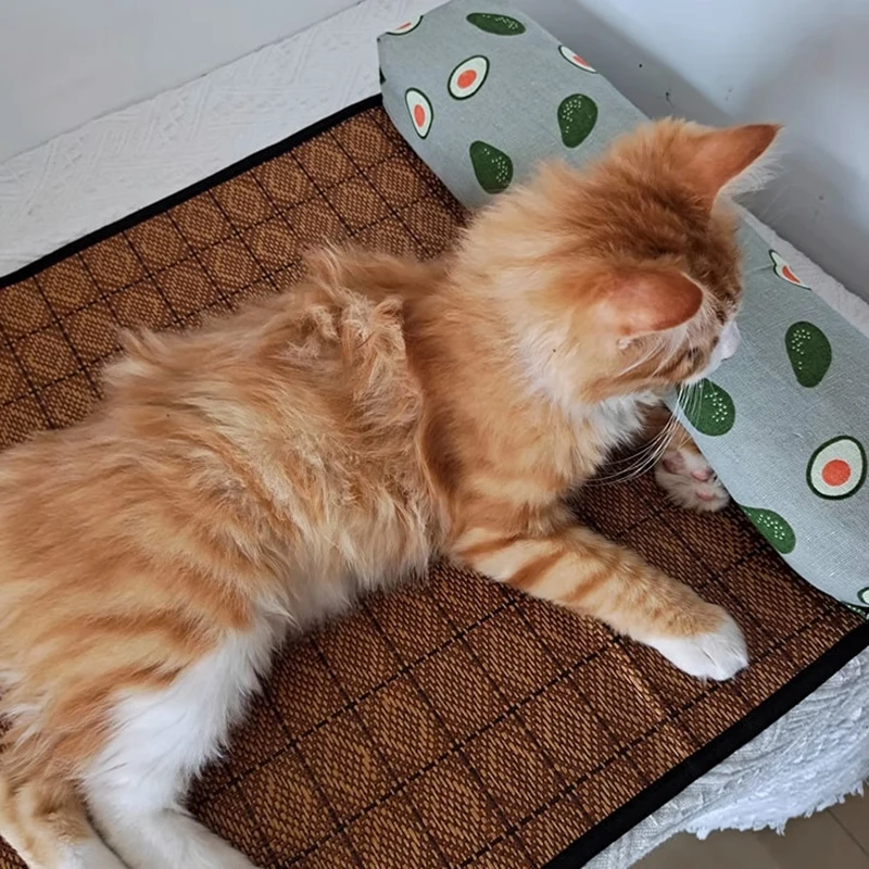 Tapete Gelado para Cães e Gatos de Rattan com Resfriamento Natural - Imagem 5