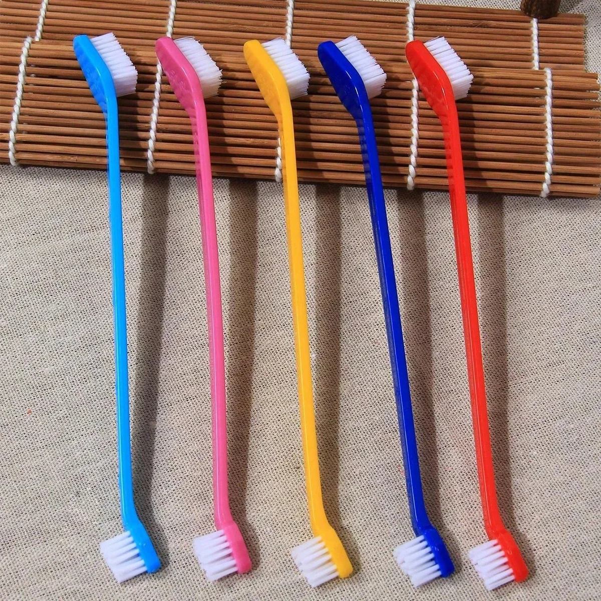 Escova de Dentes para Cães e Gatos com Cabo Longo e Dupla Cabeça - Image 2