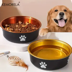 tigela antiderrapante de aço inoxidável para cães