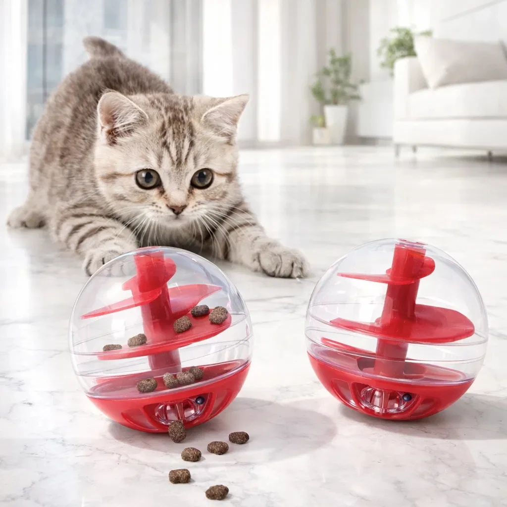 brinquedo dispensador de ração para gatos