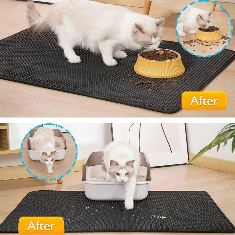 Tapete de Areia para Gatos Camada Dupla à Prova D'
Água - Imagem 2