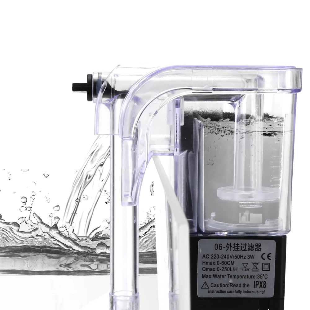 Mini Filtro Externo para Aquário 3W 130L/H com Fluxo Ajustável - Imagem 4