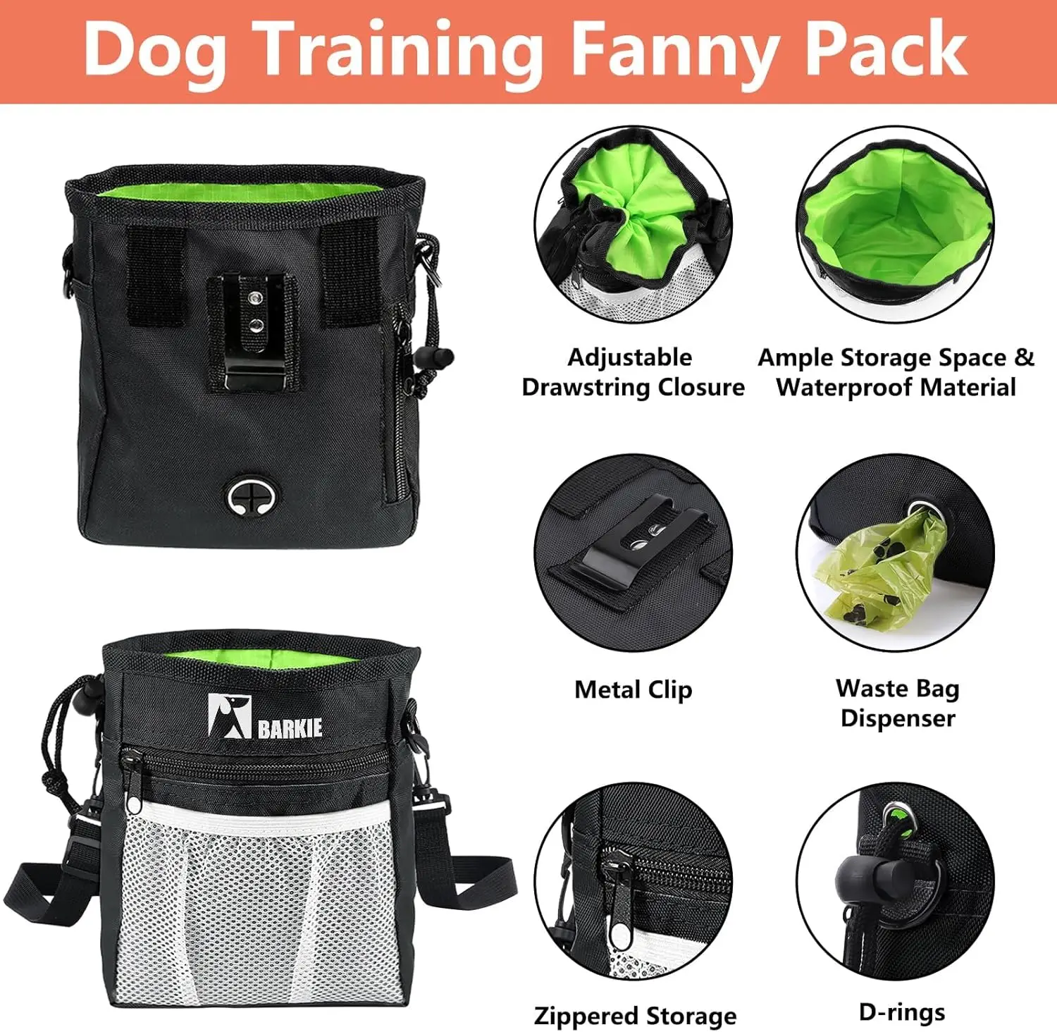 Kit Treinamento para Cães com Bolsa de Petiscos Oxford e Cinto Ajustável - Image 2