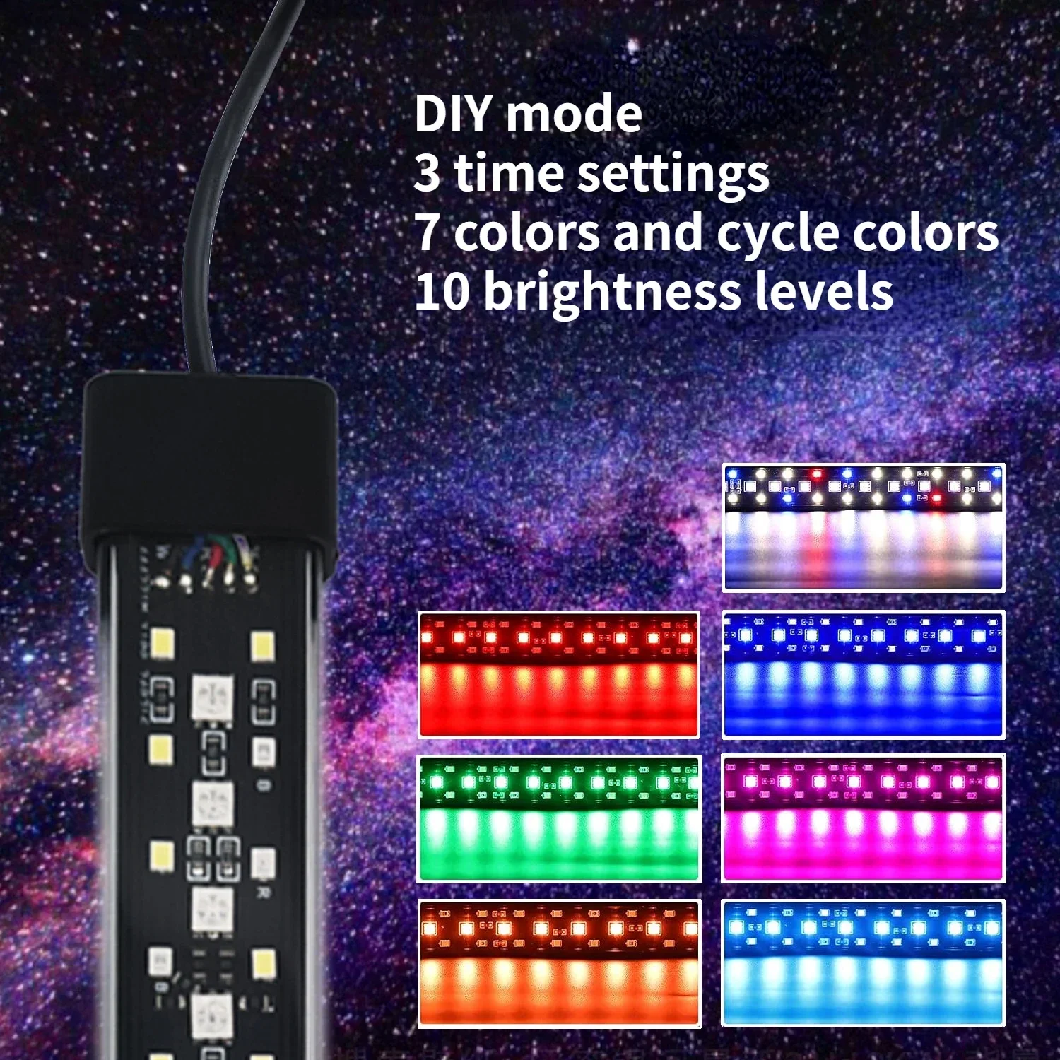 Luminária LED para Aquário 20-70cm Espectro Completo IP68 à Prova D'água - Imagem 2