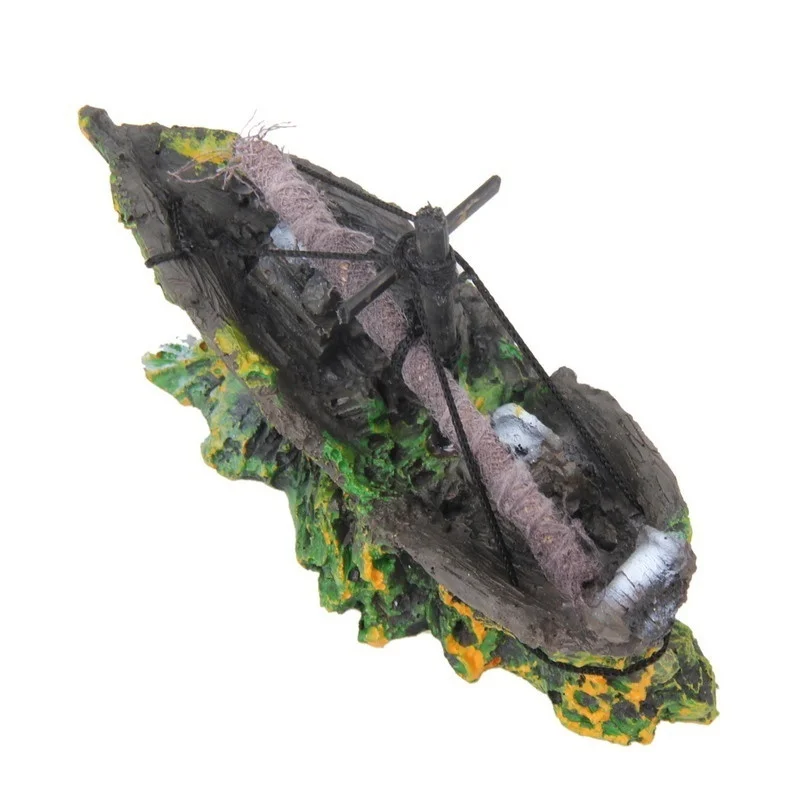 Decoração Navio Pirata para Aquário de Resina 13x5x11 cm - Imagem 4