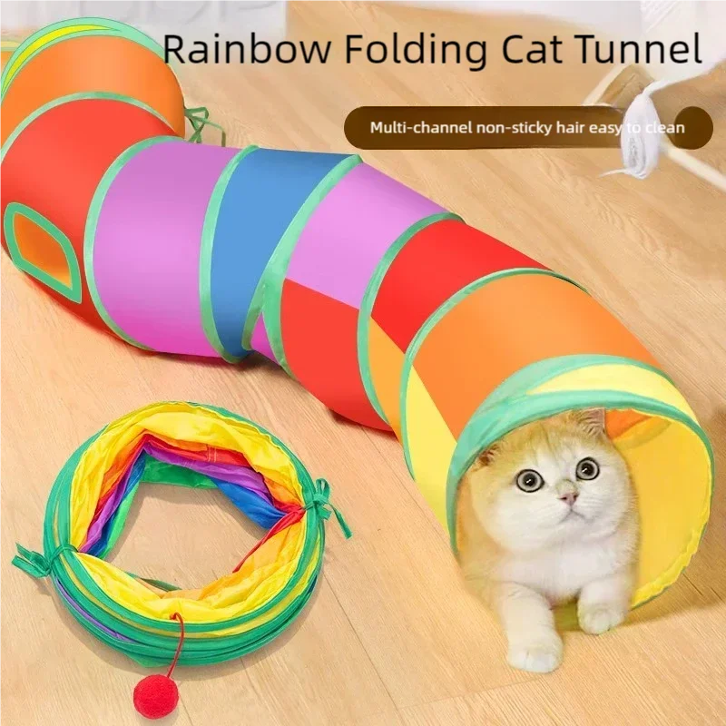 túnel para gatos dobrável