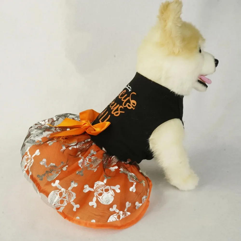 Fantasia de Halloween para Cães e Gatos com Saia de Tule Caveira - Image 4