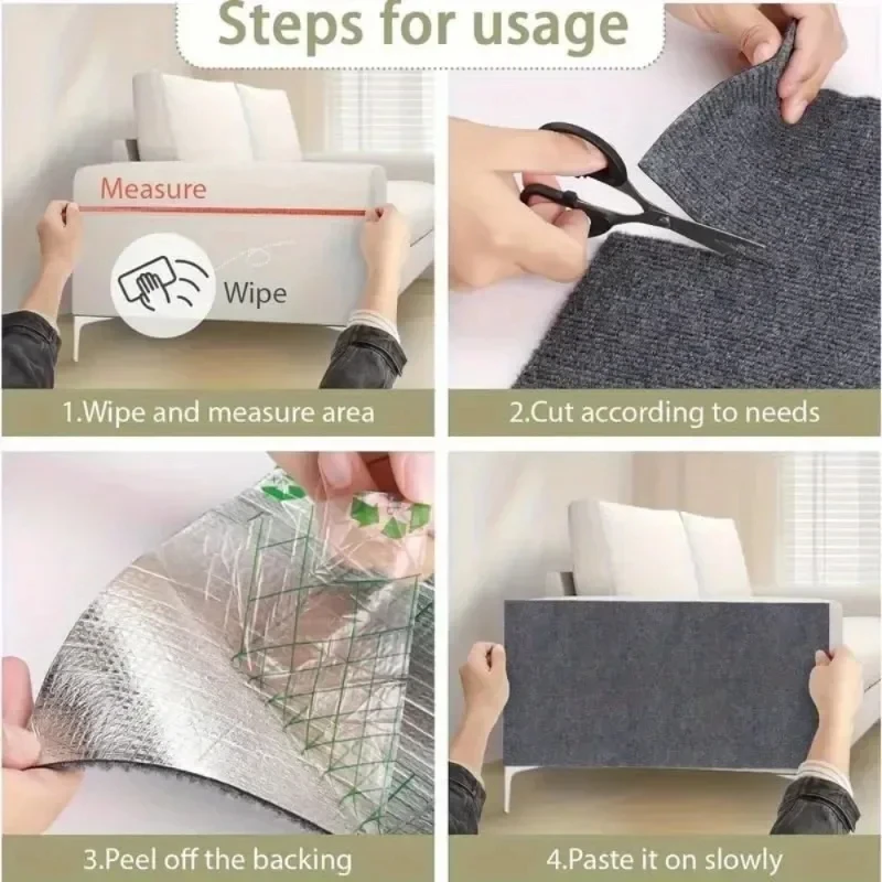 Tapete Arranhador para Gatos Autoadesivo com Corte Fácil - Imagem 6