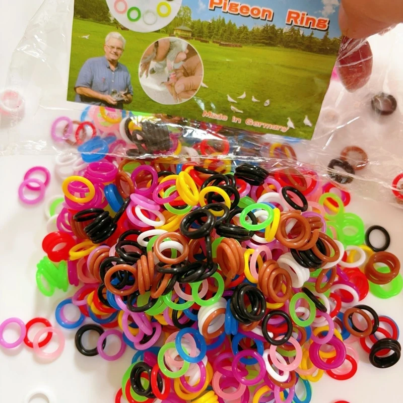 Anéis de Borracha para Pombos 8mm Coloridos 500 Peças - Imagem 4