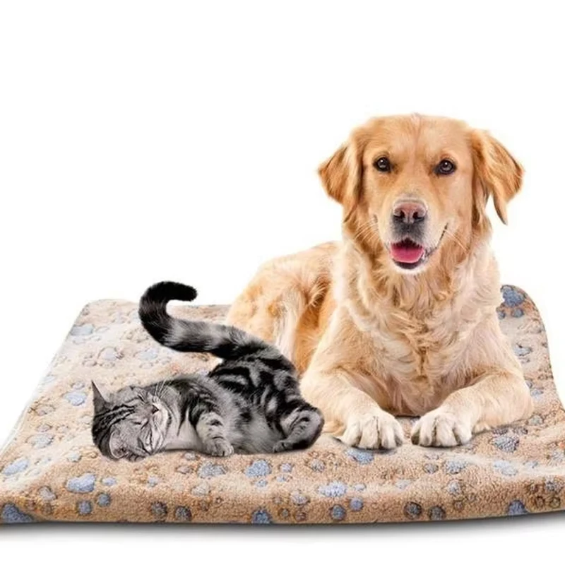 Cobertor para Cães e Gatos de Lã Coral Macio Lavável à Máquina - Imagem 3