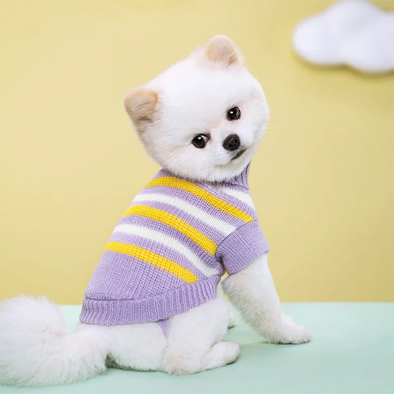 Camisola de Malha para Cães e Gatos Pequenos de Gola Alta - Imagem 2