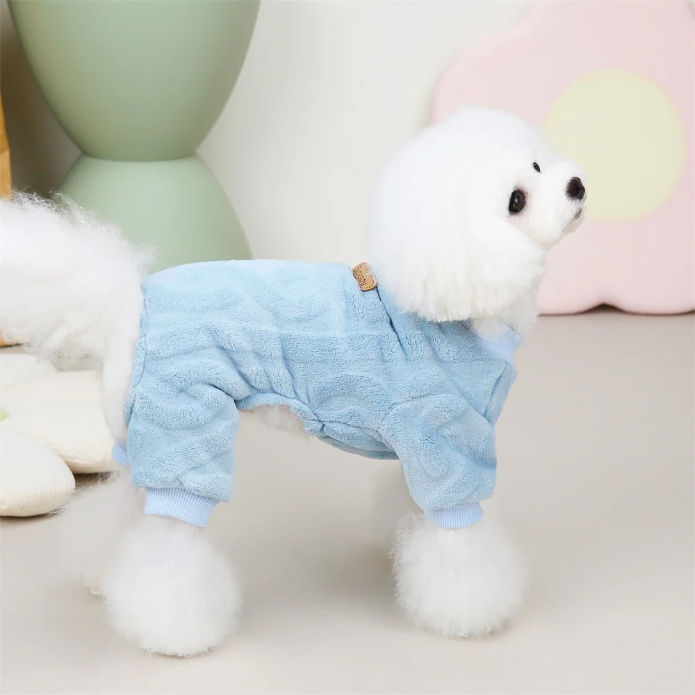 Roupa Pet de Fleece para Cães e Gatos, Macacão Rosa Quentinho - Imagem 6