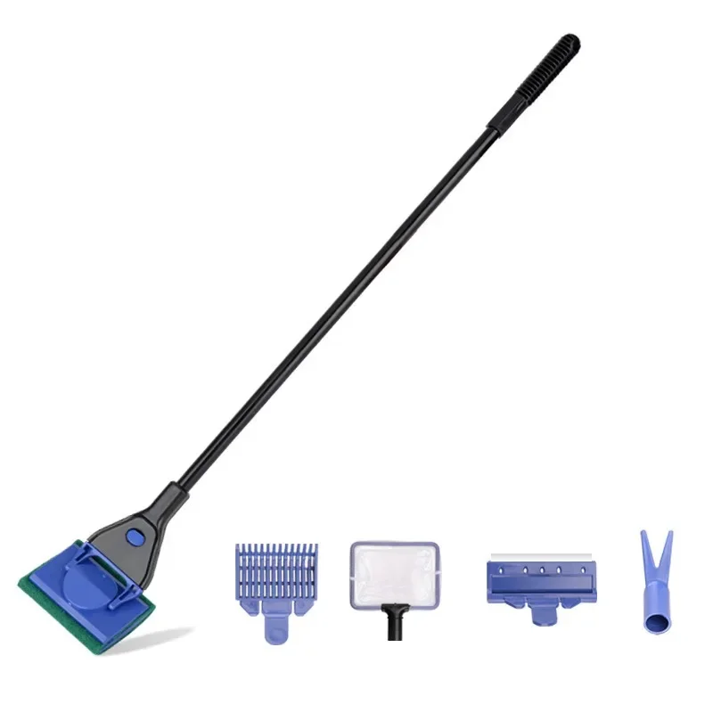 Kit Limpeza para Aquário 5 em 1 com Escova Giratória e Alça Longa - Image 6