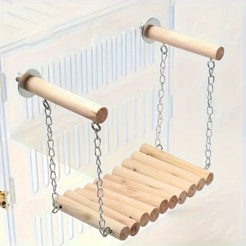 Balanço e Poleiro para Pássaros Pequenos Feito à Mão para Gaiola - Imagem 5