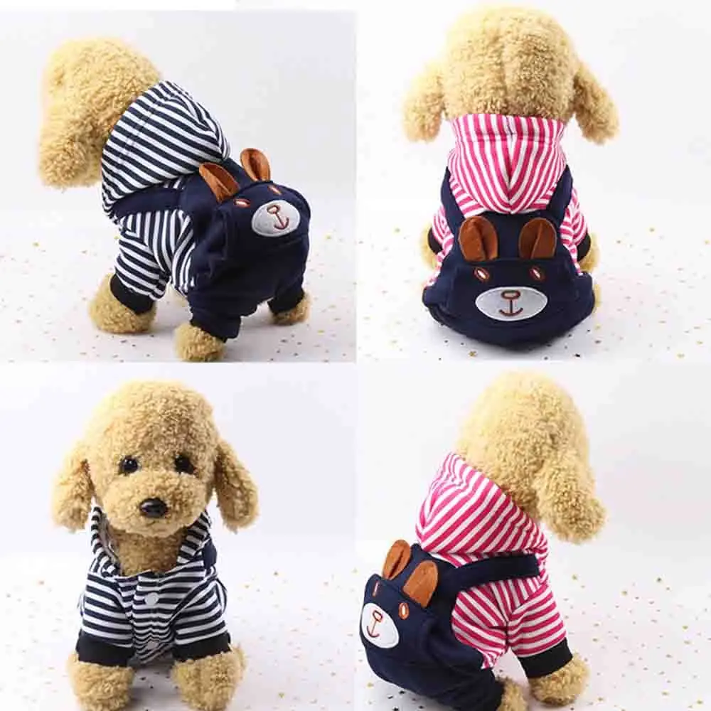 Roupa para Cães e Gatos de Pelúcia com Capuz de Urso - Imagem 3