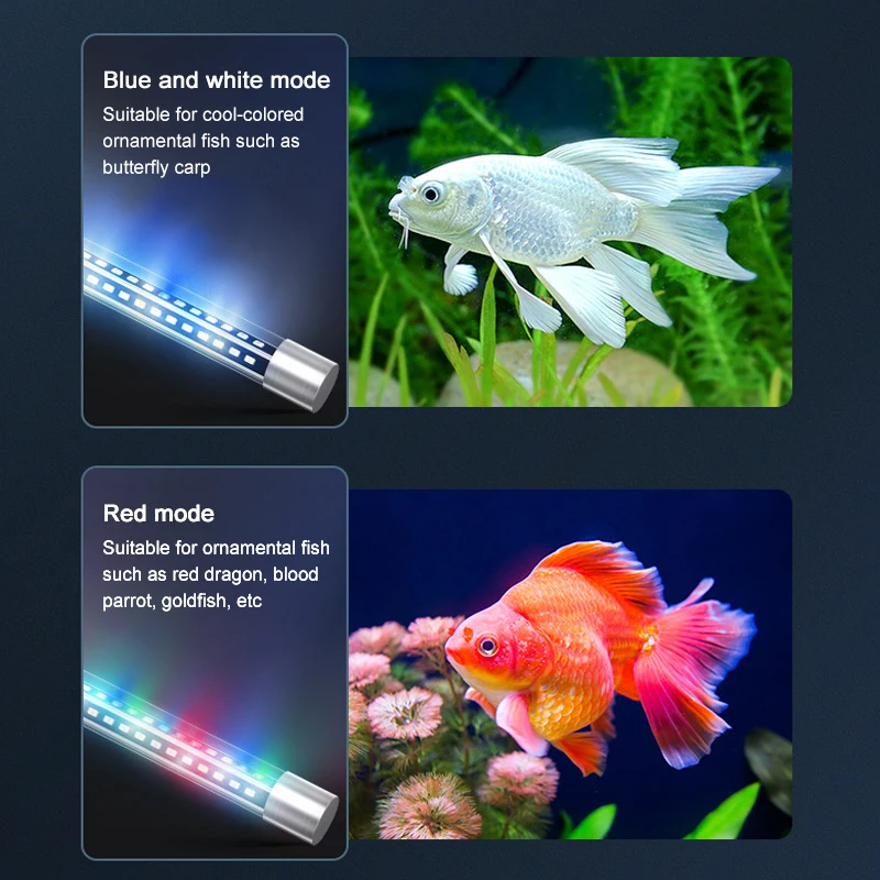 Luminária de LED para Aquário 27-57cm Submersível com 3 Modos de Luz - Imagem 6