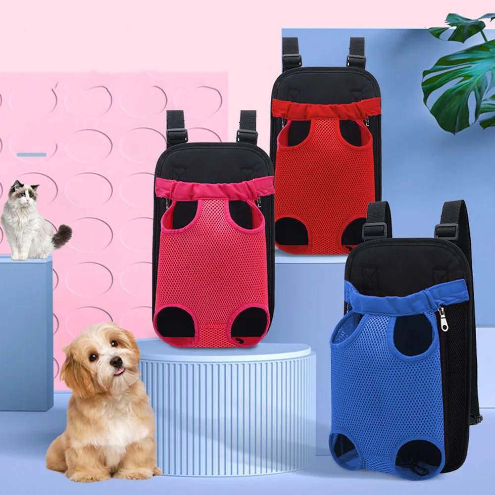 Mochila para Cães Pequenos Pernas Para Fora para Passeio Mãos Livres - Imagem 2