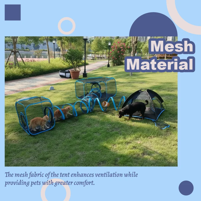 Cerca Portátil 4 em 1 para Gatos e Cães com Túnel, Fácil Montagem - Image 5