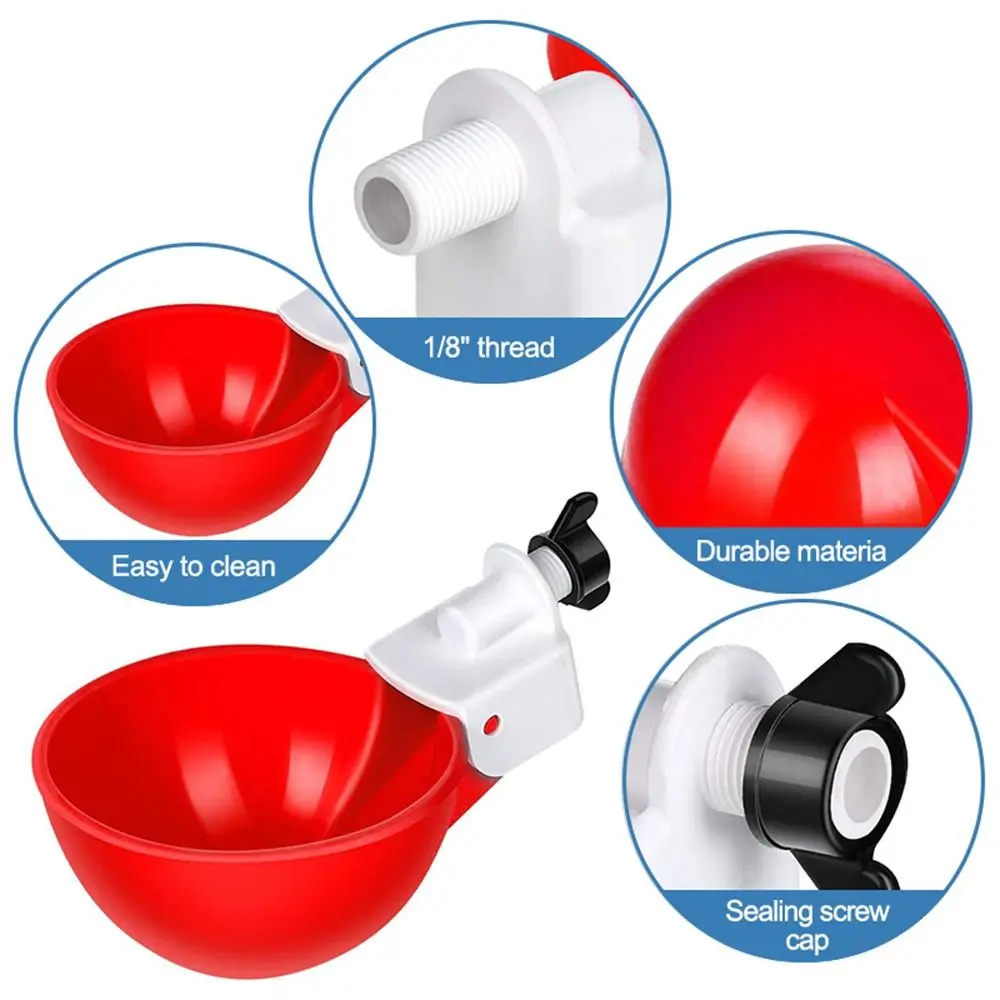 Bebedouro Automático para Aves de Plástico com 4 Peças - Imagem 3