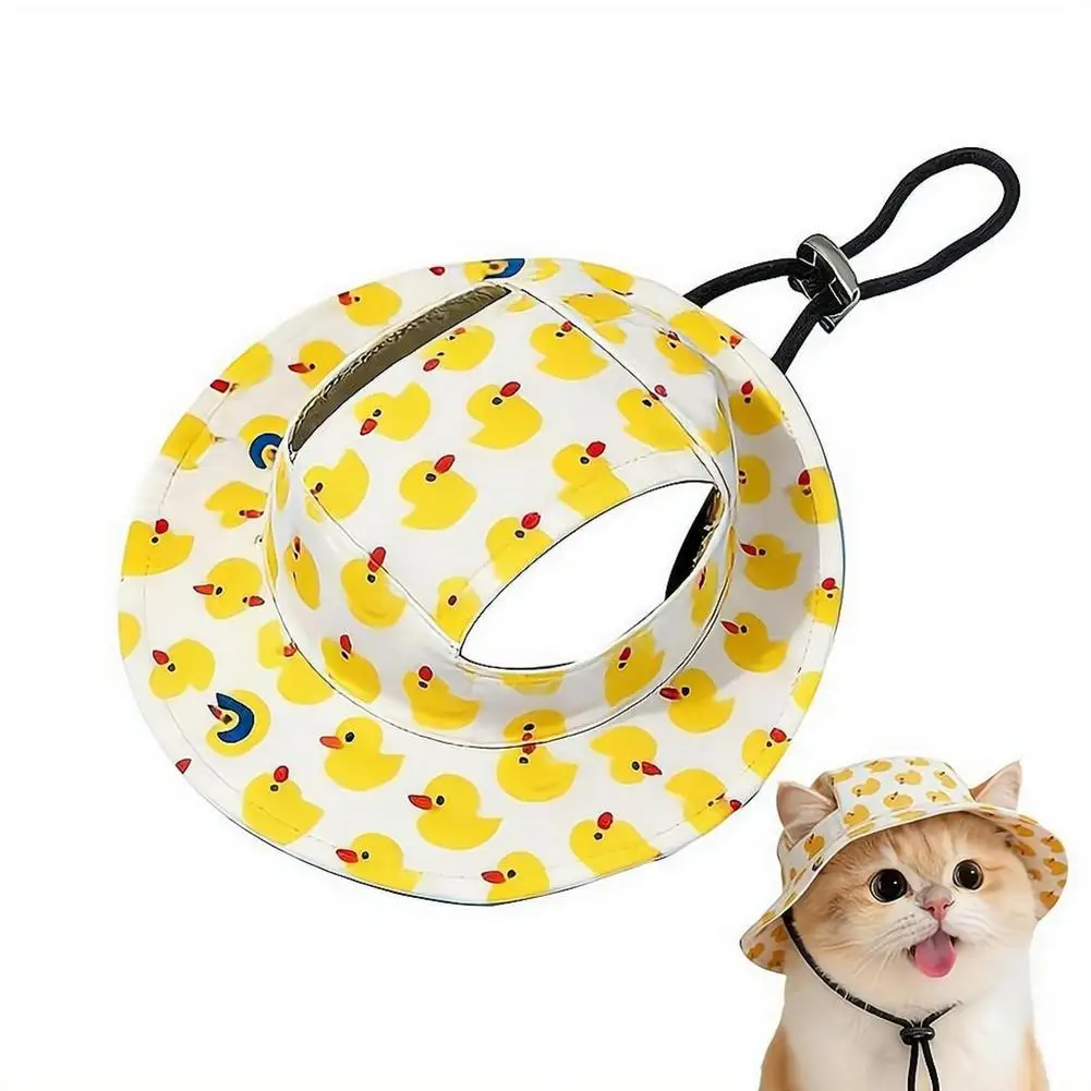Chapéu para Gatos Ajustável com Alça Elástica para Passeio - Imagem 4