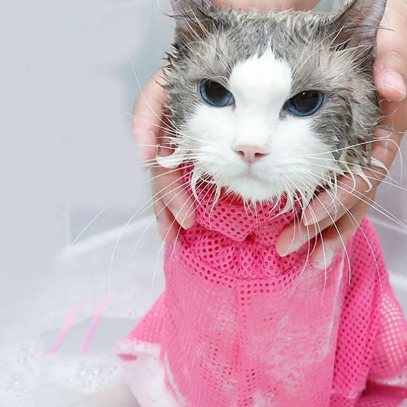 Saco de Banho para Gatos de Poliéster Ajustável Antiescape - Imagem 5