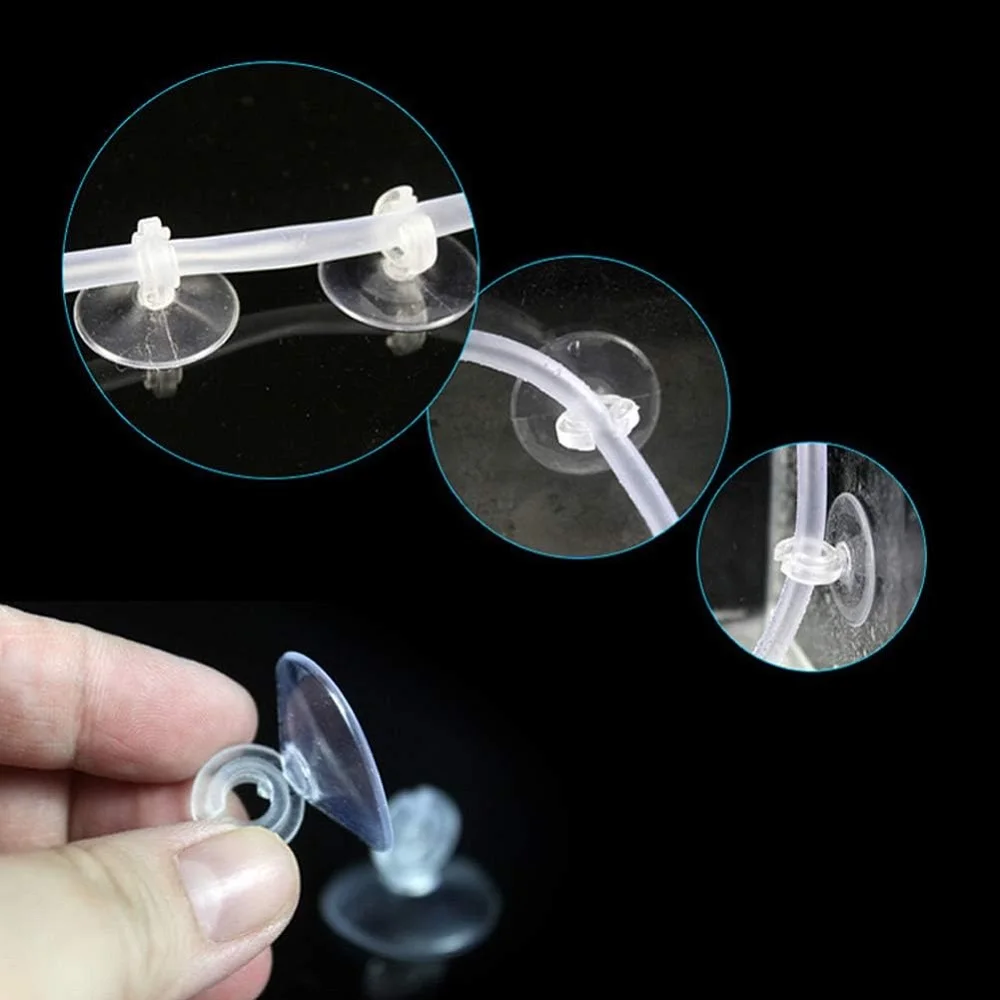 Ventosas para Aquário 10 pçs para Tubos de 4-6mm com Clipe Ajustável - Imagem 4