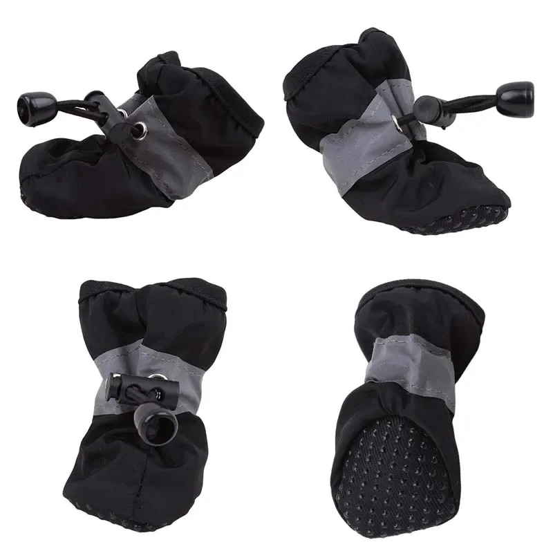 Botas Impermeáveis para Cães e Gatos Pequenos Antiderrapantes 4 Unidades - Imagem 6