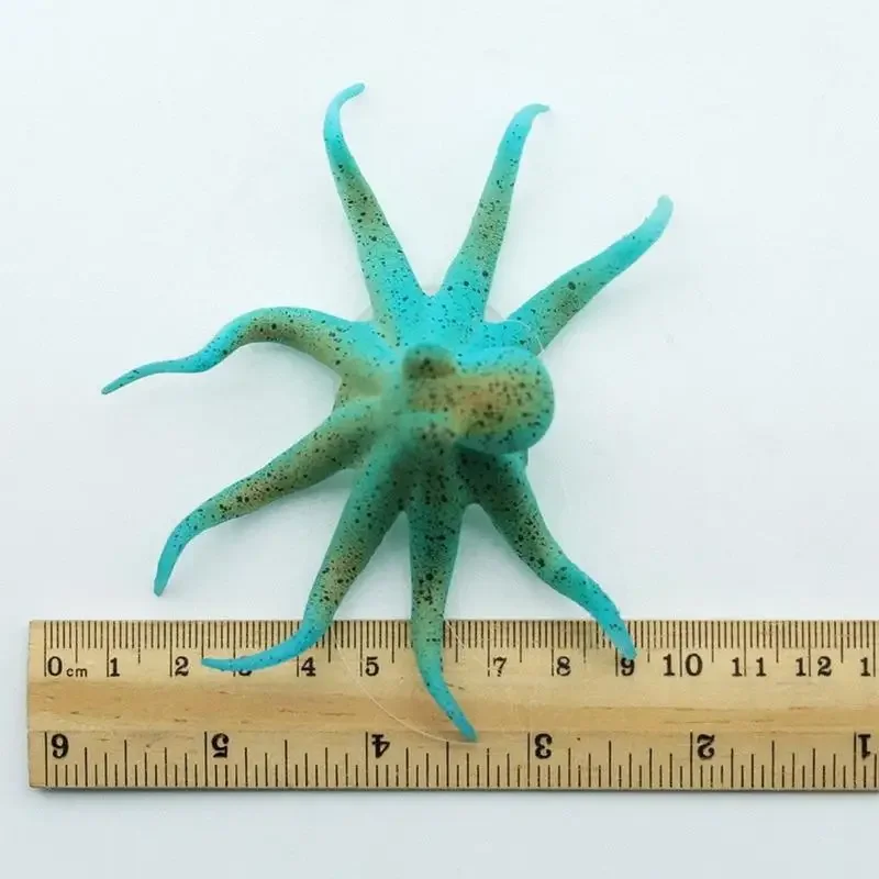 Ornamento Polvo Fluorescente para Aquário com Ventosa 10x5 cm - Imagem 3
